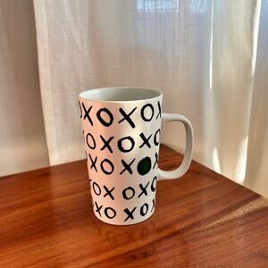 2015 Starbucks XOXO Tall Mug Hugs & Kisses Green Dot Ceramic Coffee Cup 16 oz